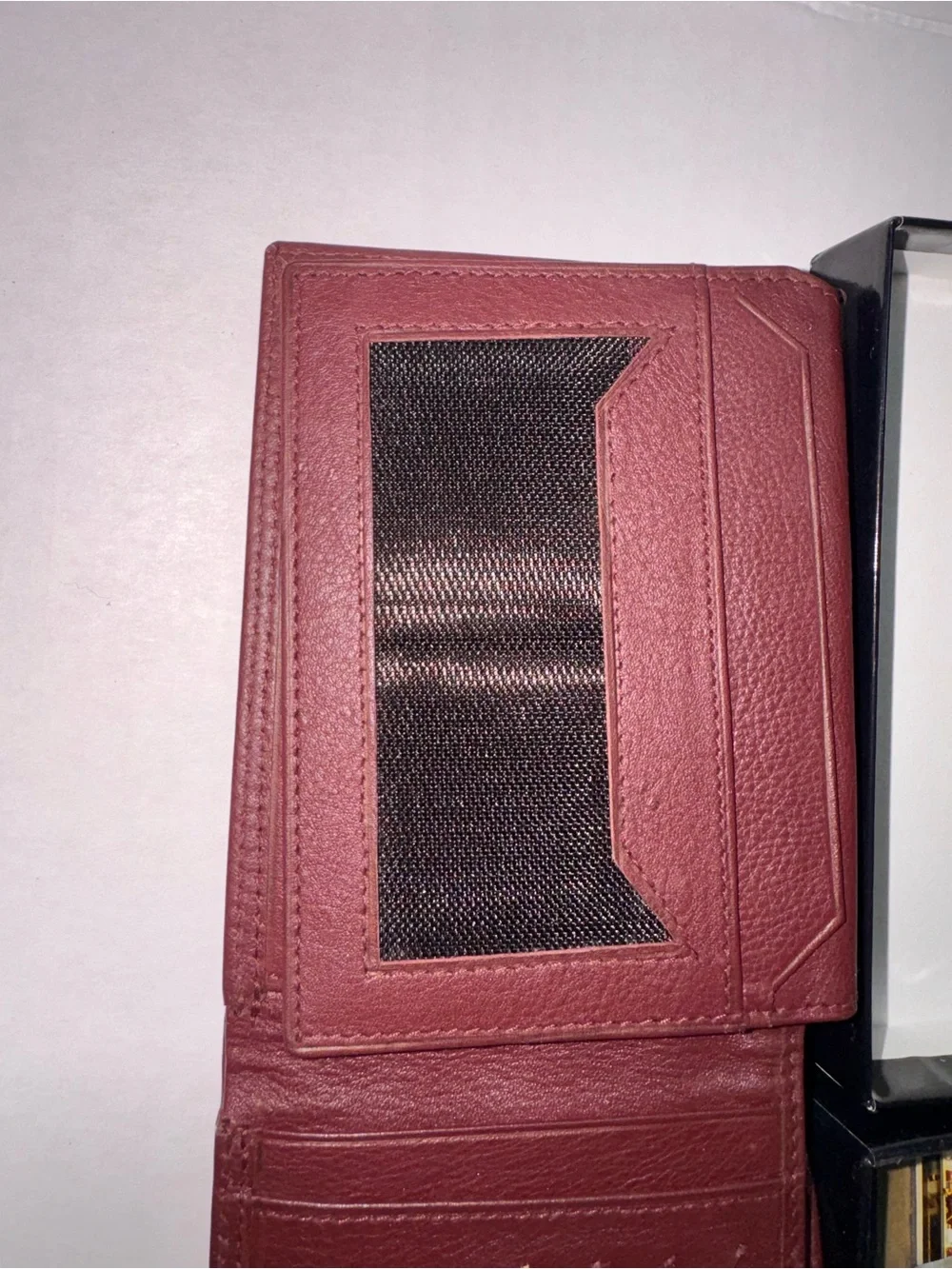 Valentino Men’s Burgundy Leather Wallet Italian